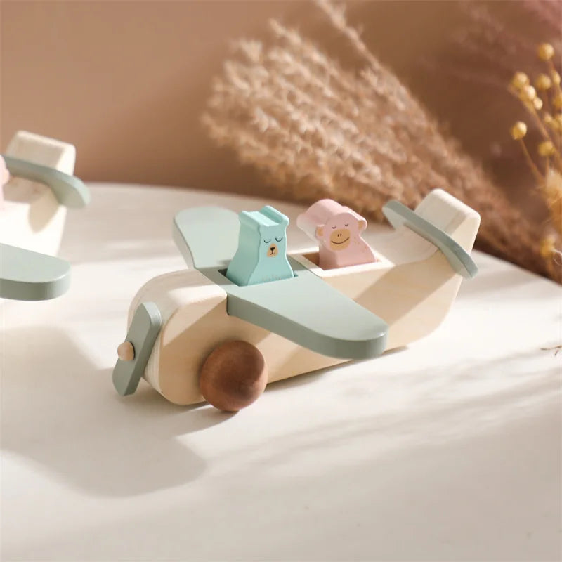 Woods™ - Förderung von Kreativität und Motorik - Montessori-Holzspielzeug für Flugzeuge