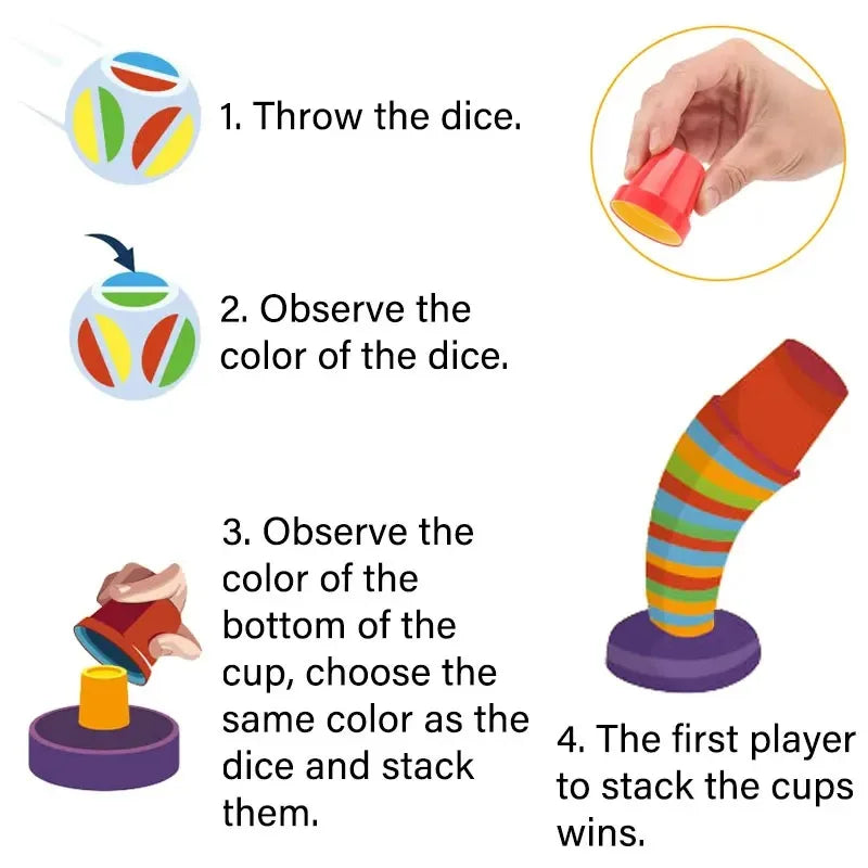 Color Cups™ - Intelligentes Stapeln - Stapelbecher-Set