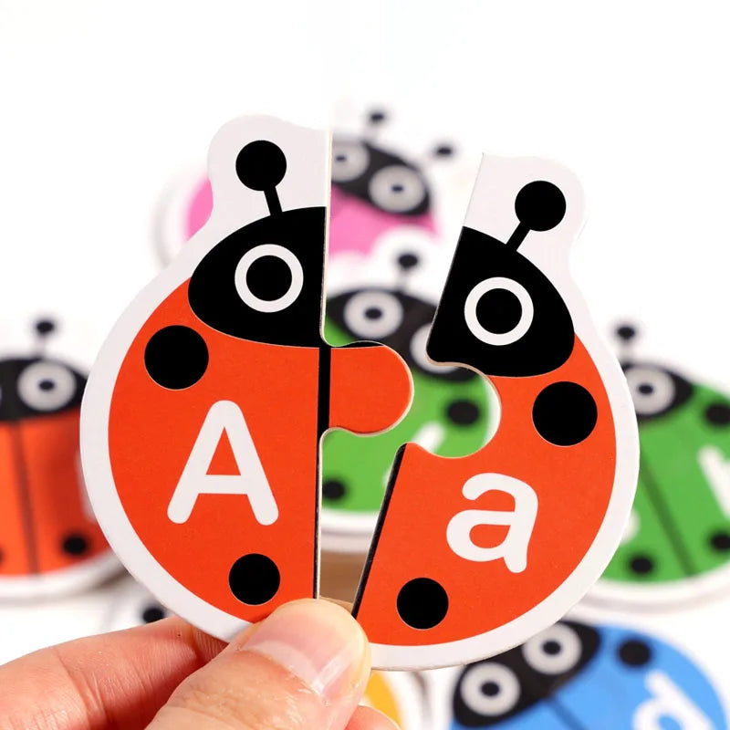 Wooden Letter Matching Game – Lernen & Spielen – Alphabet-Puzzle