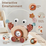 Crab Pull Toy™ – Leg og læring – Krabbe af træ
