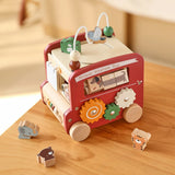 BusyRide – Lehrreich & vielseitig – Montessori-Aktivitätenbus aus Holz
