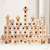 Rainbow Gem Stacking Blocks – Kreativ & lehrreich – Stapelblock-Set aus Holz