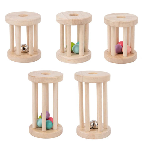 Music Rattle™ – Fröhlicher Rollenkäfig - Rasselspielzeug aus Holz