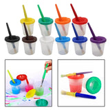 Anti-Spill Paint Cups™  - Unkompliziertes Farbabenteuer - Kindermalbecher mit Deckel und Pinsel