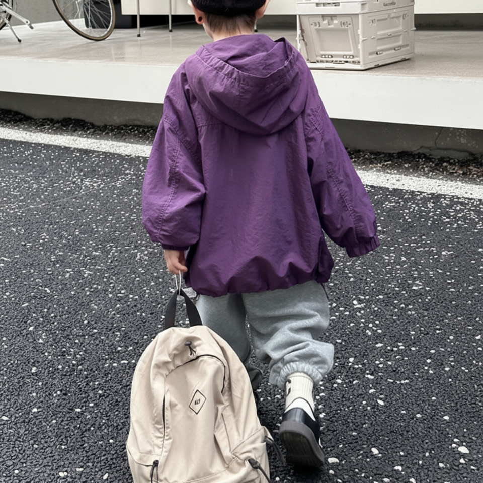 LiloWear – Winddicht & wasserabweisend – Kinderwindjacke mit Kapuze
