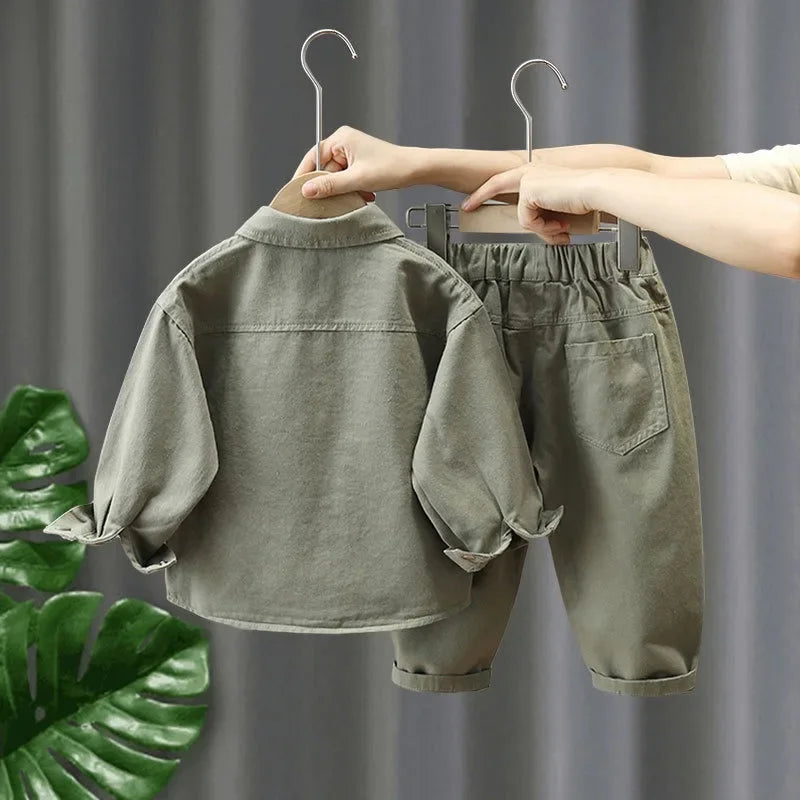 Mini Fashion™ - Blødt og behageligt - 2-delt efterårssæt i denim