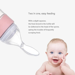 Silicone Feeding Bottle™ - Snacks mit Löffel - Silikonsaugflasche