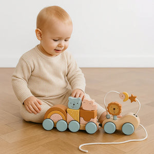 HappyTrain – Montessori & Fun – Holzeisenbahnset