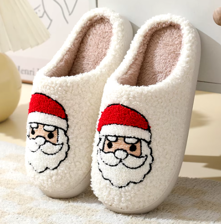 Northern Lights Kids - Warm & Festlich - Plüschgemusterte Weihnachtspantoffeln