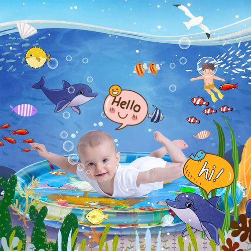 TinyWave – Fröhlich & entwicklungsfördernd – Sensorische Wassermatte für Babys