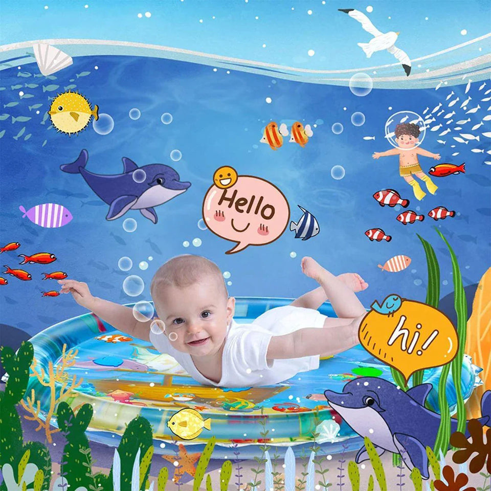 TinyWave – Fröhlich & entwicklungsfördernd – Sensorische Wassermatte für Babys