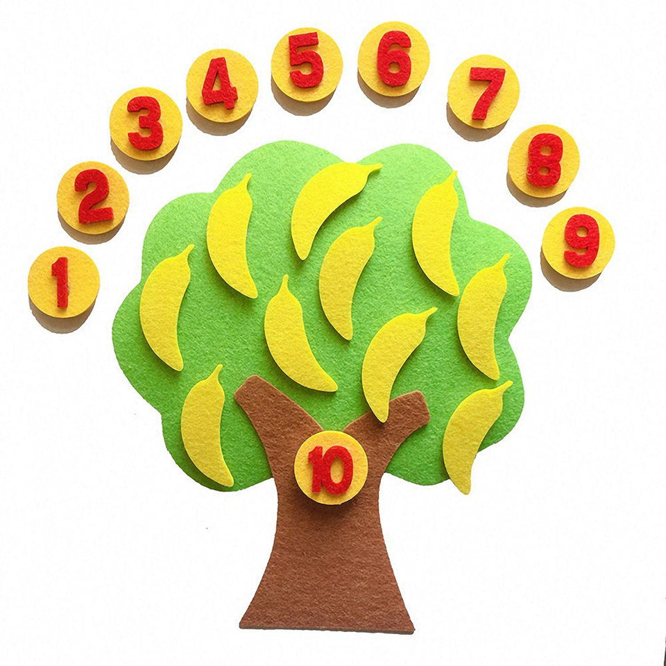 Felt Math Tree™ - Fruchtige Zahlenjagd - Mathebaum aus Filz