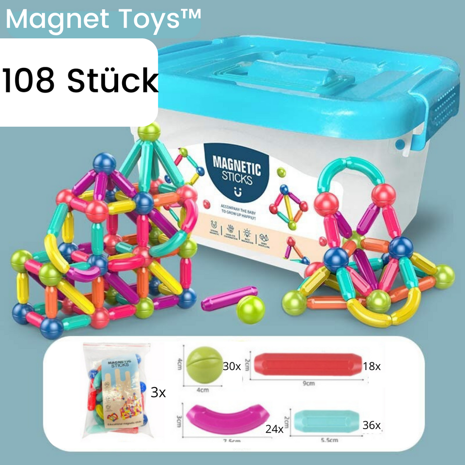 Magnet Toys™ - Kreativität entwickeln - Magnetische Stäbe