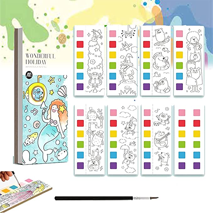 Paint Book™ - Kreativ mit Wasserfarben - Malbuch mit 6 Farben