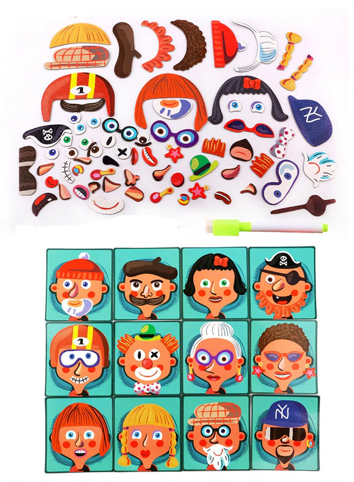 Woods™ Magnetic Sticker Puzzles- Endlose Kreationen - Magnetische 3D Sticker Puzzles