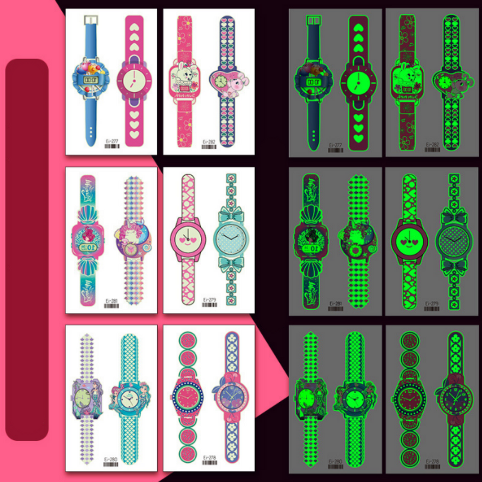 Watch Tattoo Stickers™ - Magie am Handgelenk! - Glow-in-the-Dark-Uhr