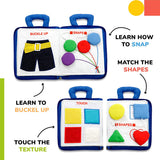 Quiet Book™ | Feinmotorische Fähigkeiten entwickeln - Montessori-Aktivitätsbuch