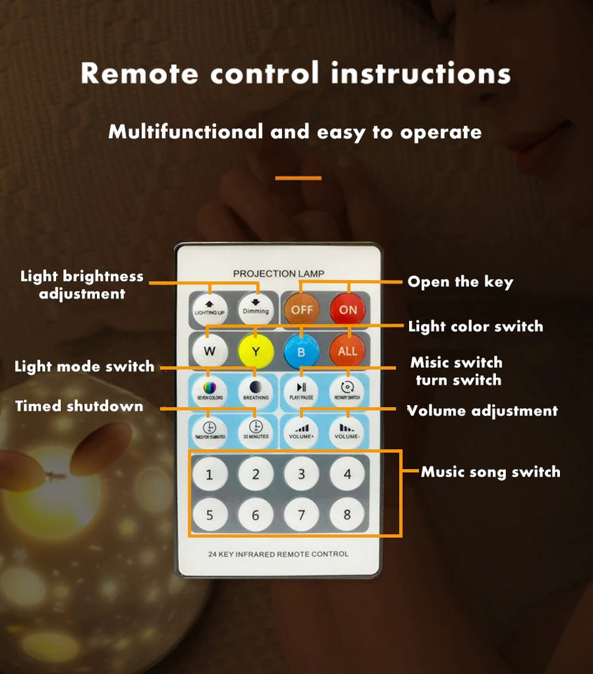 SkyProjector™ - Entspannen Sie sich, bevor Sie schlafen gehen! - Einzigartiges Nachtlicht